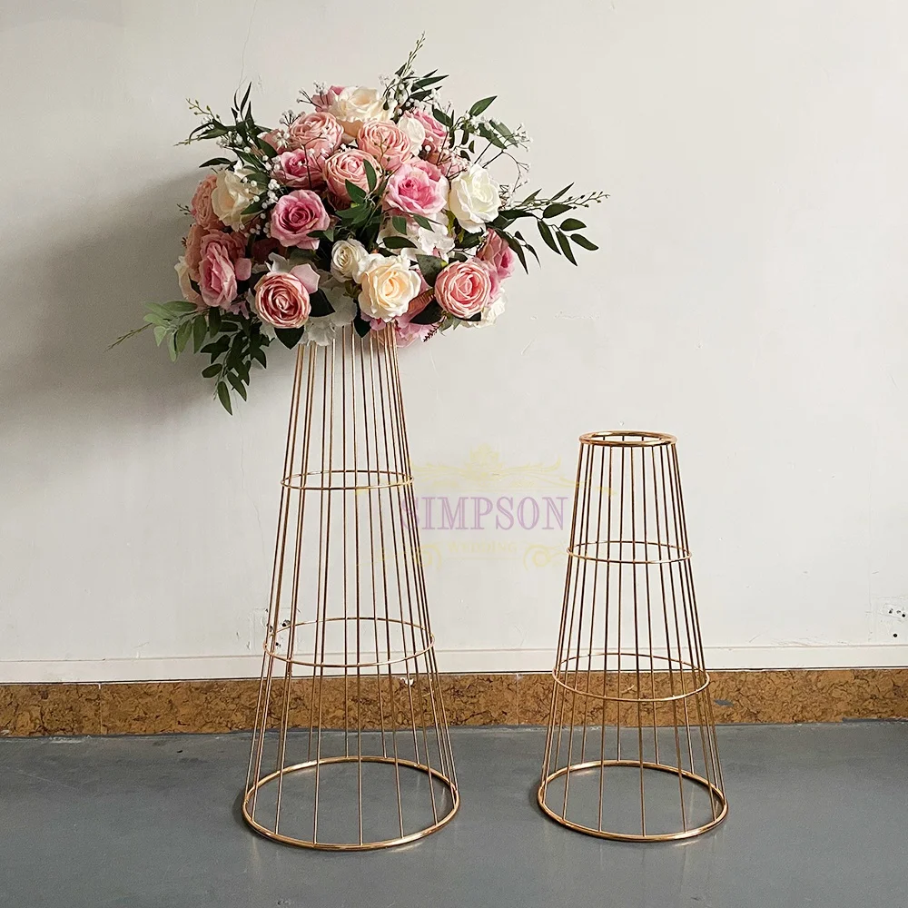 cheap golden metal flower stand metal plant stand shelf flower pot holder