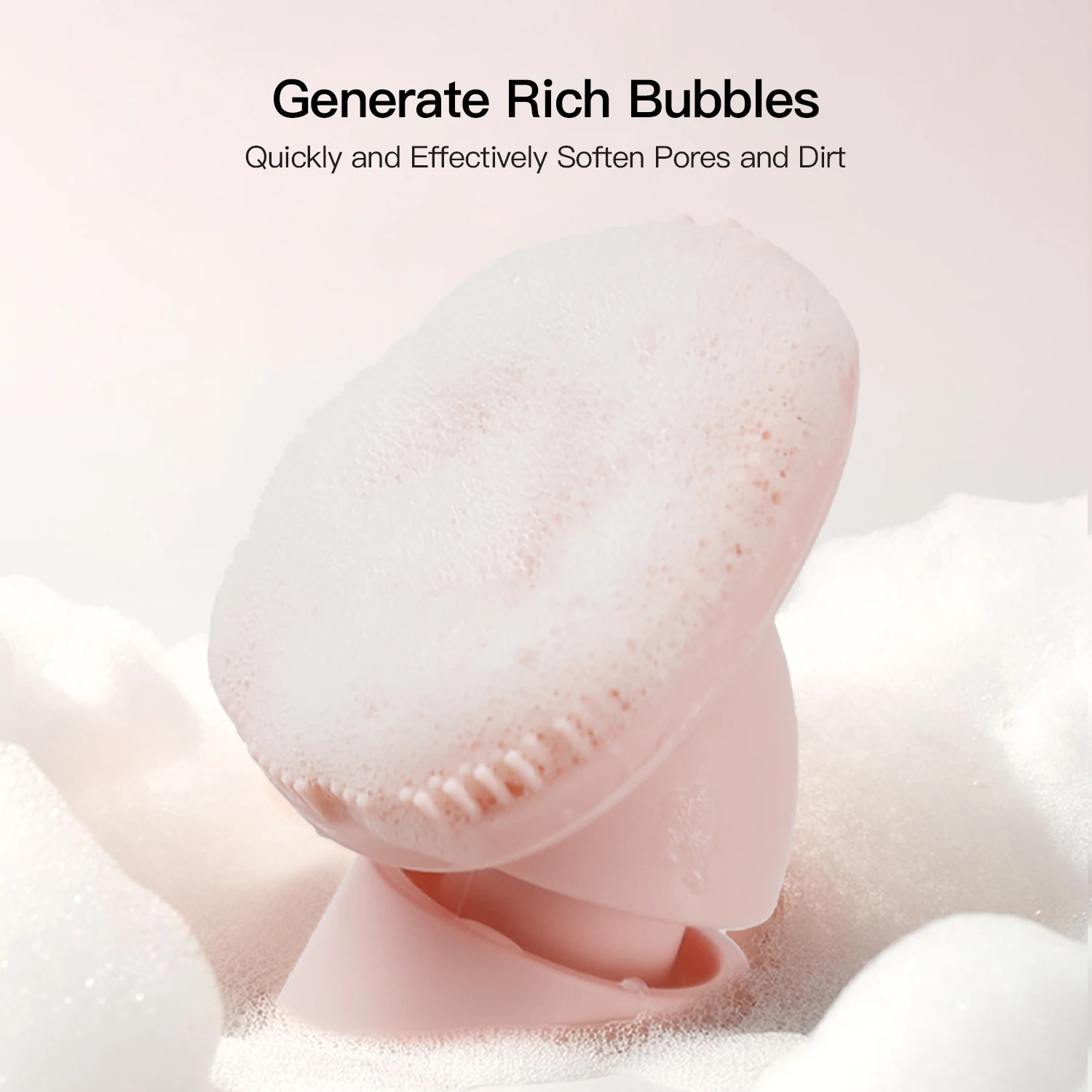 Global Custom Deep Pore Cleansing Face Cleansing Brush Silicone Exfoliation Ultrasonic Silicone Facial Sonic Cleansing Brush