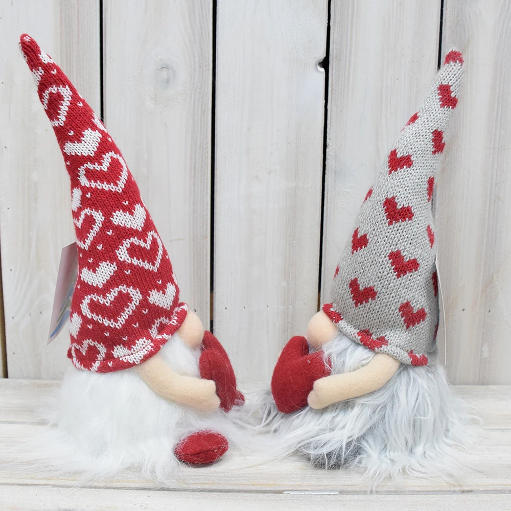 New Factory Decor Gonk Gnomos Rudolph Scandinavian Santa Valentine Day Light Up Heart Gnomes For