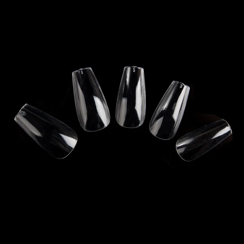 2024 Nadeco Ballerina Shape Deep c Curve Nail Tips High Quality Super clear Fake Nail Tips Acrylic Raw Materials
