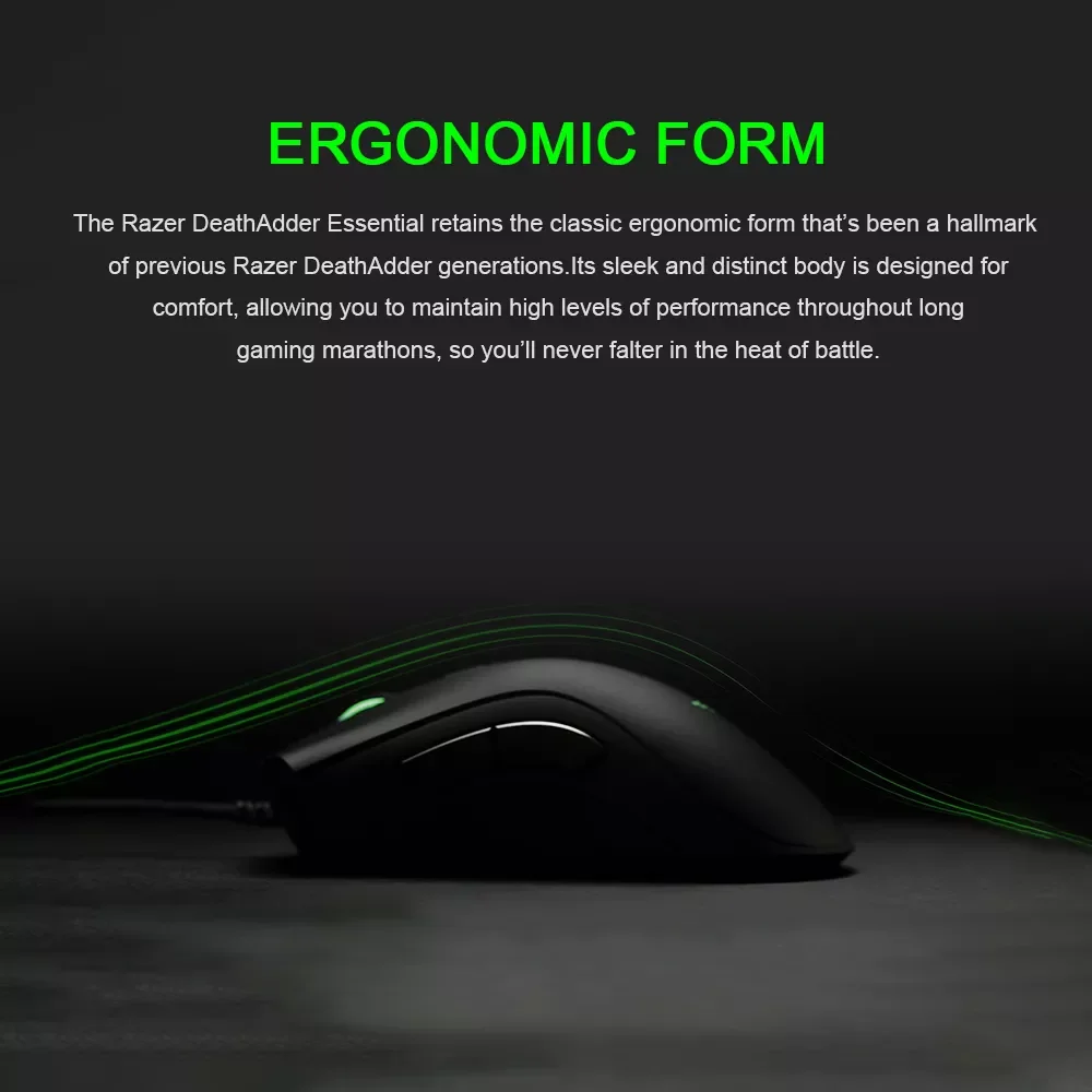 Promotion  original Razer Deathadder Essential Wired Gaming Mouse with 6400DPI