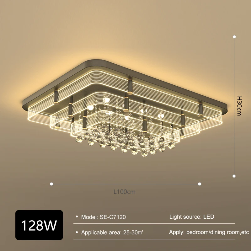Creative Style Indoor Surface Mounted Decoration Luxury K9 Crystal Led Ceiling Light