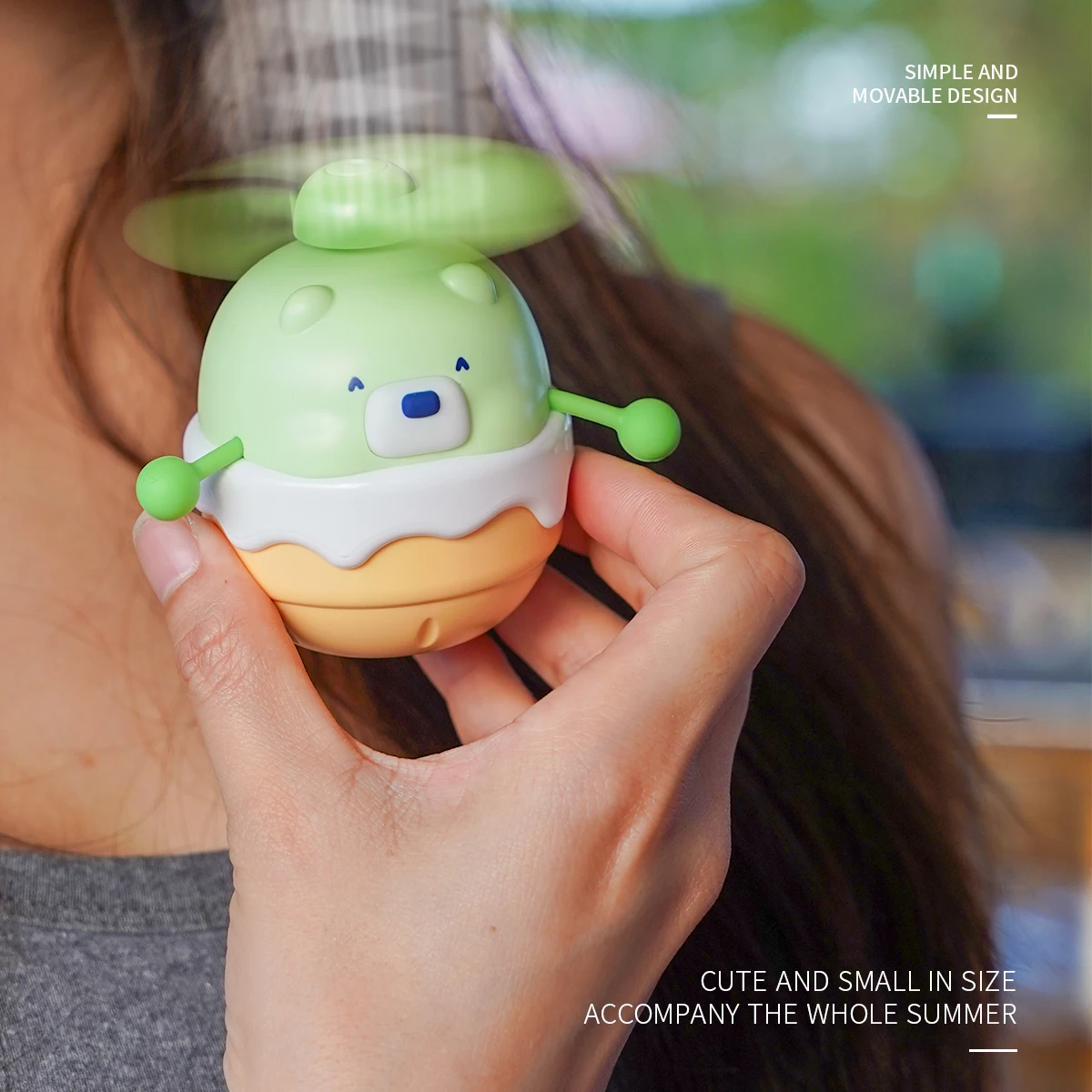 Small Mini Portable Neck Fans Electric USB Rechargeable Fans Cooling Outdoor Summer Toys