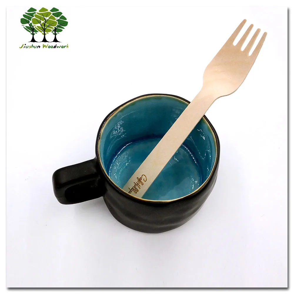 Biodegradable bulk birch wood spoon / forks / knives wooden cutlery