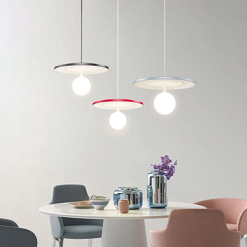 New Modern Design Nordic Black red grey Art Decoration Pendant Light Kitchen Bar Dining Room Chandelier