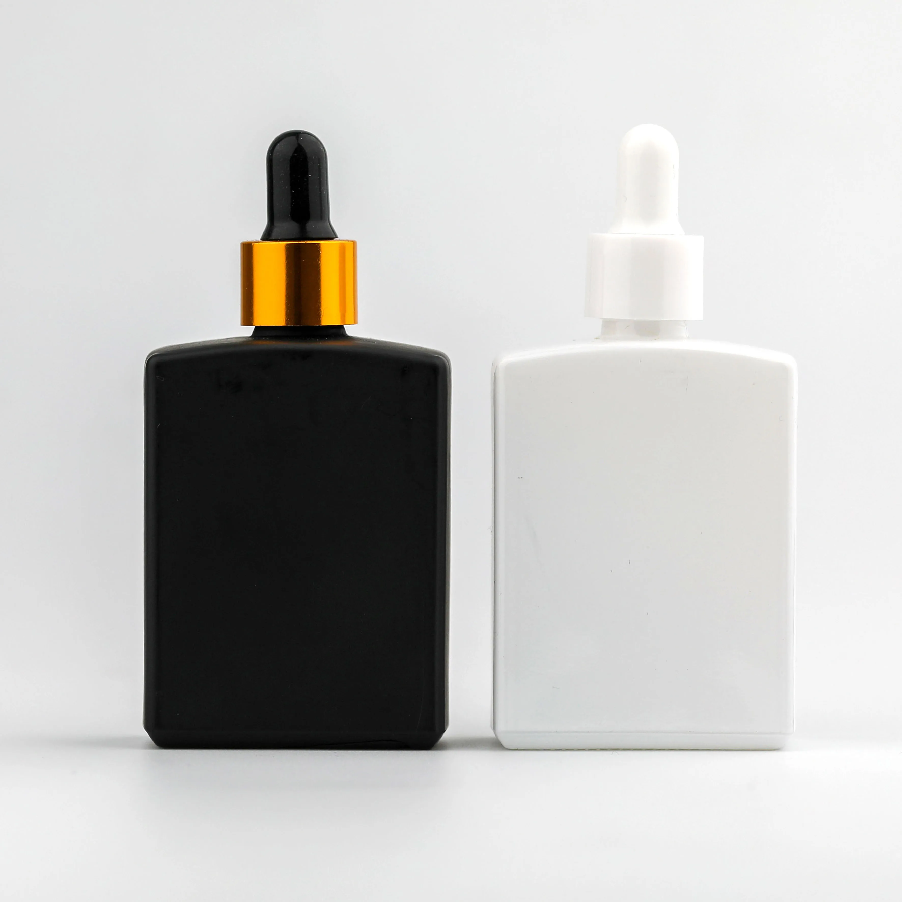 Rectangle White Square Dropper Bottle Essential Oil Bottle, Pipette Serum Square Dropper Bottle