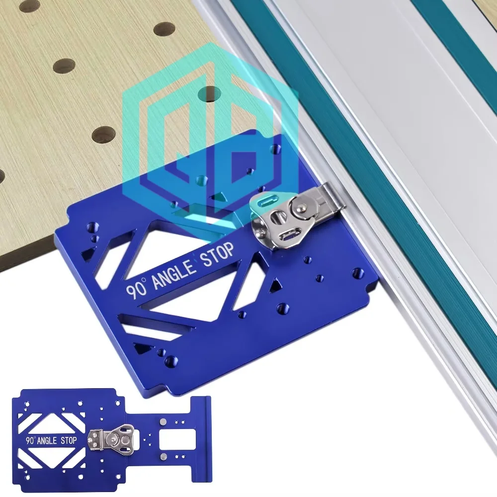 New Track Saw Square Guide Rail Clamp Woodworking 90 Degree Right Angle Guide Plate Aluminum Alloy Carpenter Angle Position Tool