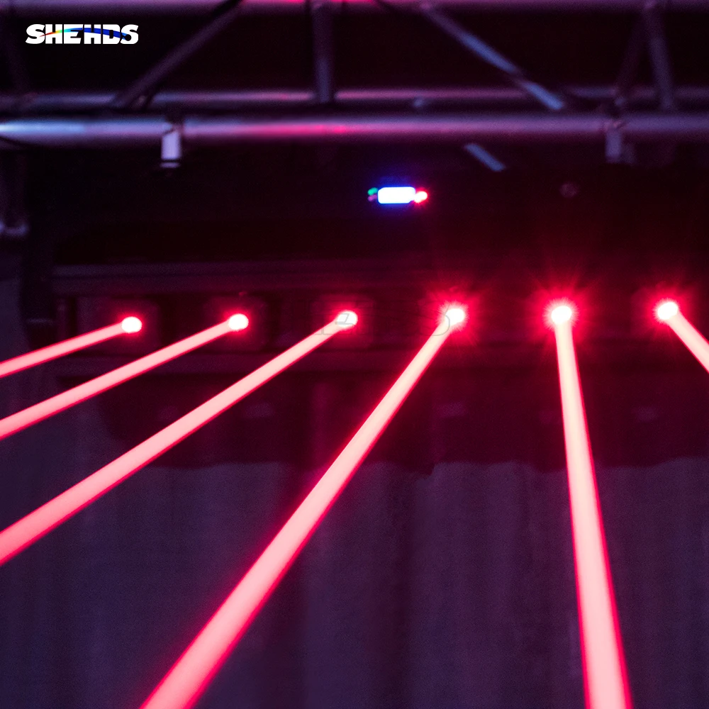 6x500mw Six Eyes DMX Beam Moving Head Red Laser Bar Light for Dj Disco Party