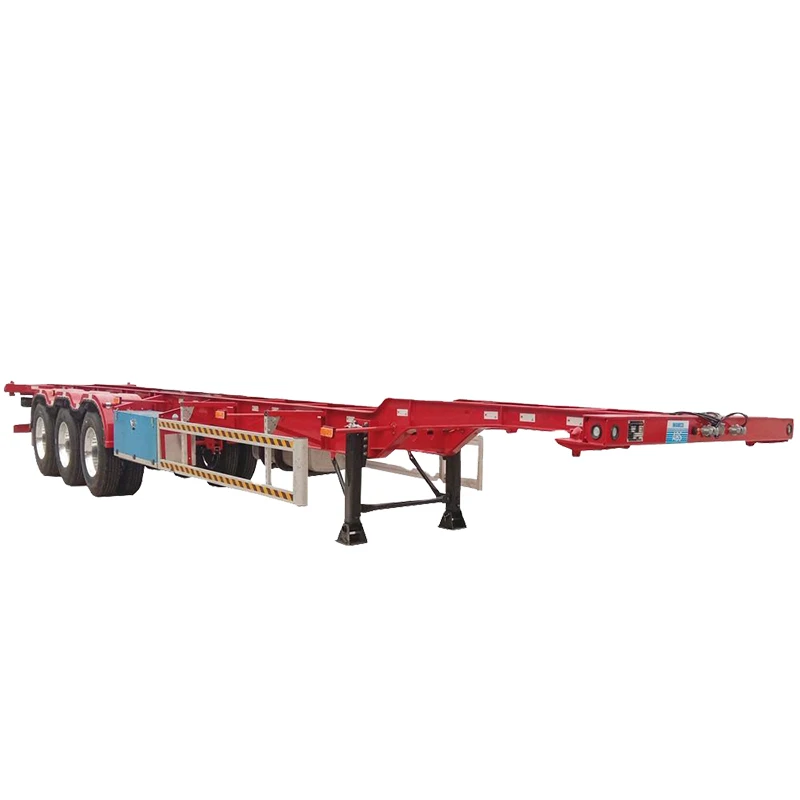 Low Price 3 Axles 20ft  40 Ft Container Chassis Trailer Skeleton Container Semi Trailer