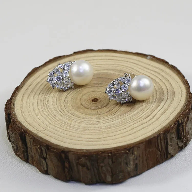 natural cultured genuine fresh water wholesale price new arrival fashionable supplier integrity pearl silver 925 pearl earring