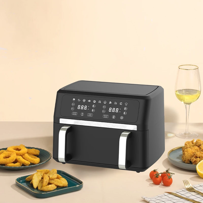 LED Display Temperature Sensor Square Basket Air Fryer Digital Multi Functional Large Capacity 9L Air Fryer For Cooking