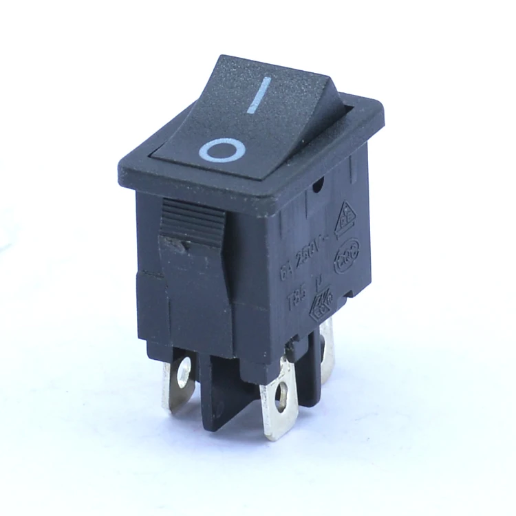 Hongju MR-6-210-C5N-BB 4 Pin Черный вкл/выкл 6A 250V квадратный клининговое оборудование Кулисный Переключатель