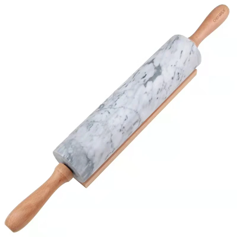 Best Heavy Personalized Wood And Marble Jade Dumpling 19 inch How Much is Rolling Pin Set for Baking With Wooden Handle