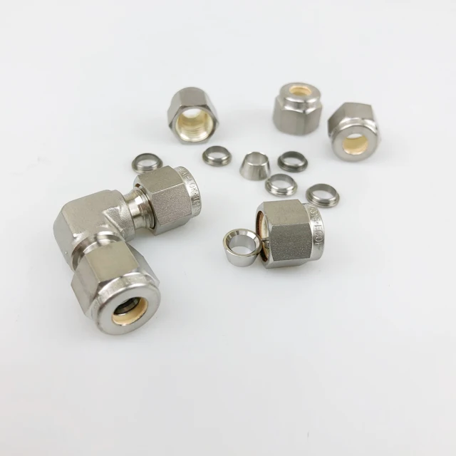 Stainless Steel SS316 Metric Double Ferrule Union Nuts Tube Fitting Nuts High Pressure Air Connector SS316 Compression Fittings