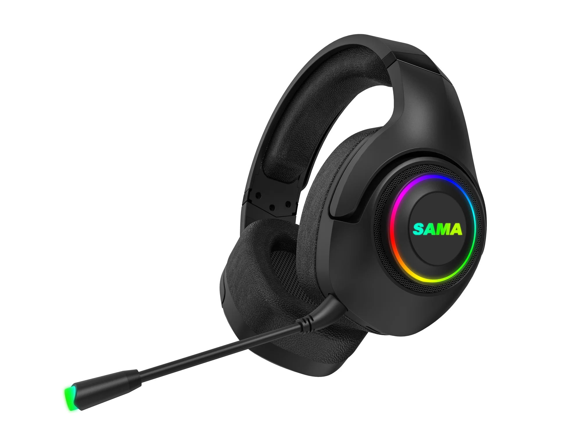 SAMA RGB Gaming Headset Wholesale Wireless Headset Headphones OEM Headphone with Microphone