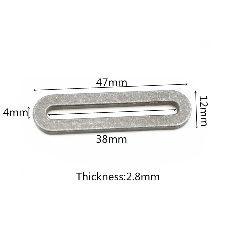 Custom 25mm /38mm/50mm Luggage accessories Inner Width Aluminum Oval Ring Slide Buckle For Webbing Accessories