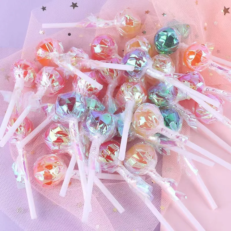 Colorful Fruit Flavours Lollipop Mixed Fruit Round Lollipops Sweet Candy Fruit Lollipops