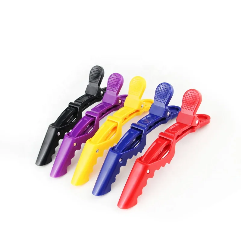 Wholesale Pastel Alligator Hair Clips Professional Crocodile Clips For Hair Salon Styling Plastic Hair Clips