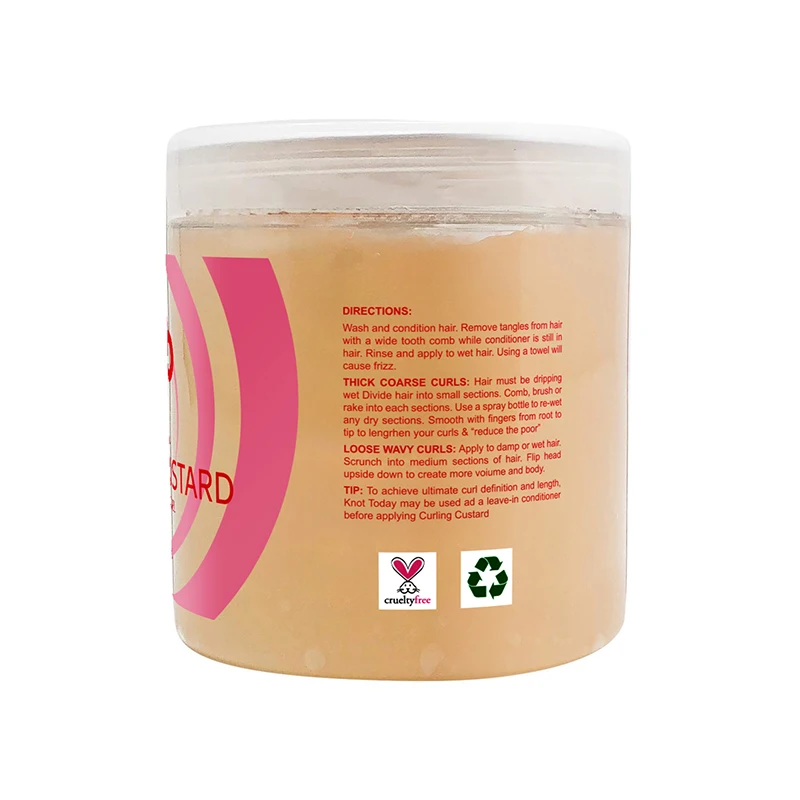 Private Label Natural Curl Defining Shine Gel Curling Custard Hair Cream Styling Gel For Women And Man