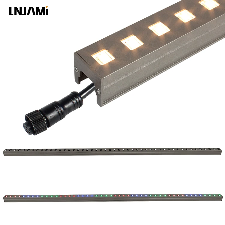 LNJAMI DMX IP65 Waterproof Linkable LED Linear RGB Facade Light For Outdoor Building Landscape