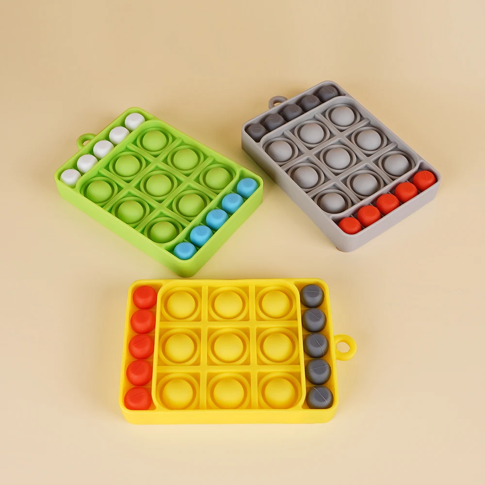 2024 Hot Push Silicone Bubble Fidget Toy Autism Game Stress Fidget Educational Sensory Toys  for Kids