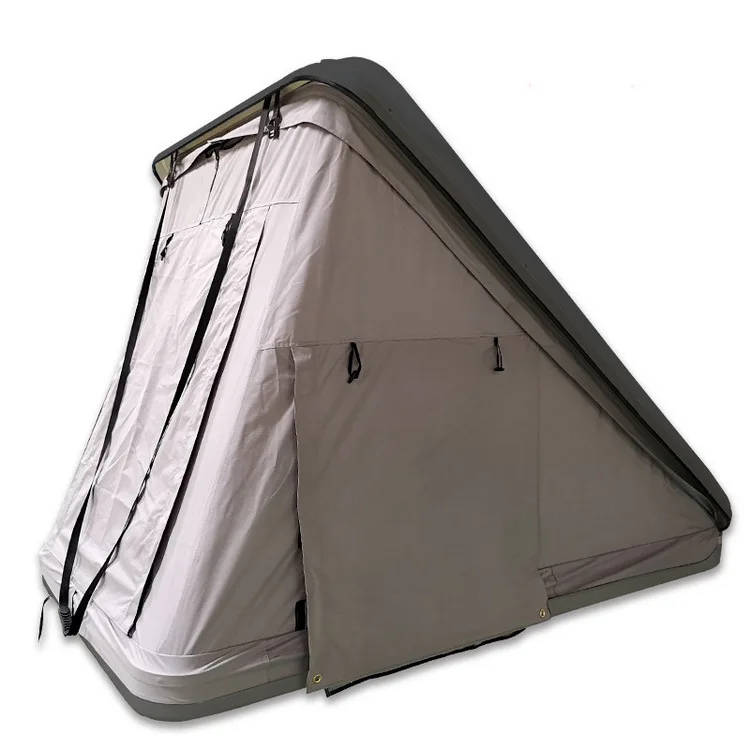 Popular Camping Canvas Folding hard shell roof top tent Easy Set up Outdoor Camping Auto Car Rooftop Tent with camper ladder