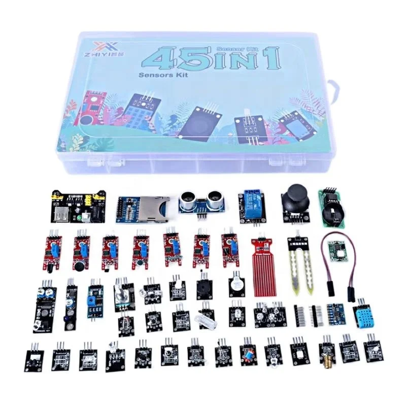 Upgraded version of 45 sensor kits  programming platform maker with storage box use for Arduino DIY