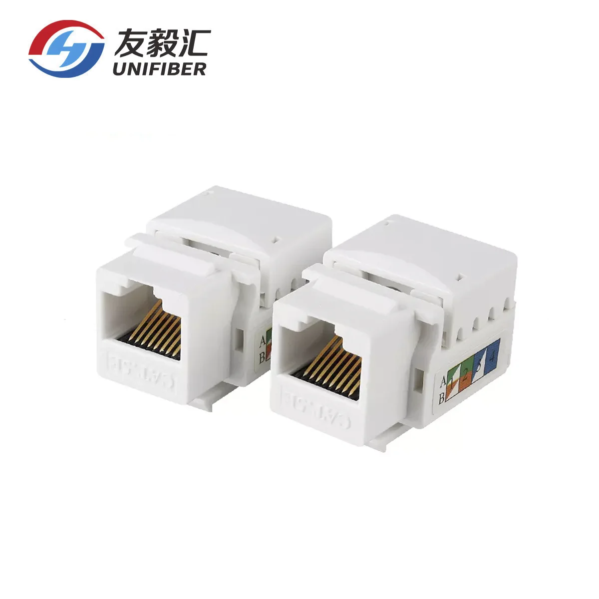 RJ45 CAT5E CAT6 UTP Punch Down Unshielded Keystone Jack Coupler(8P8C) 23~26AWG Copper Cable