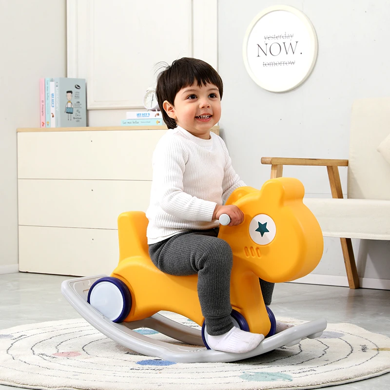 2022 New Modern Rocking Horse Educational Kids Toys Children Girls Rocking Horse