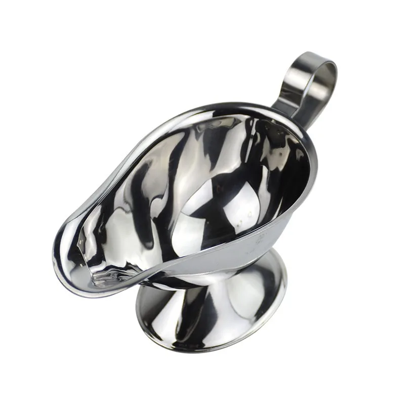 
Stainless Steel Steak Sauce Utensils Western Food Seasoning Boat Bowl Steak Bucket Spoon Black Pepper Sauce Boat 