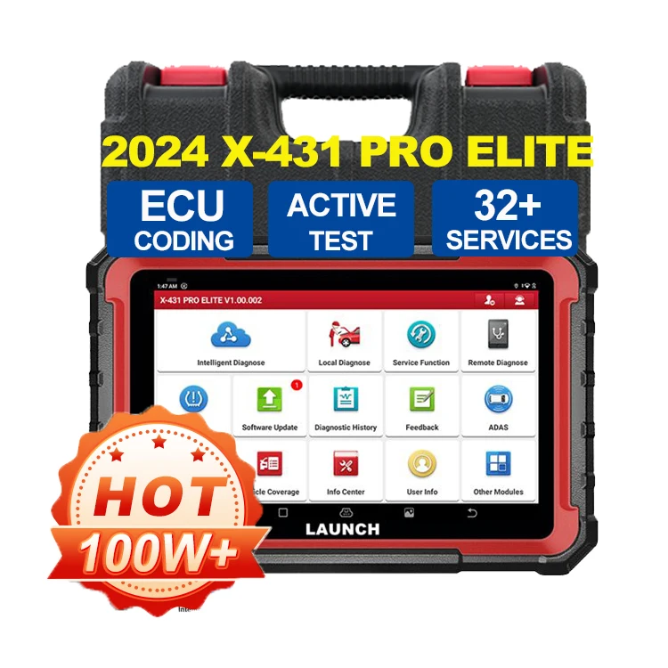 2024 New Arrival LAUNCH X431 PRO ELITE Car Diagnostic Tools CANFD DOIP All System OBD2 Scanner