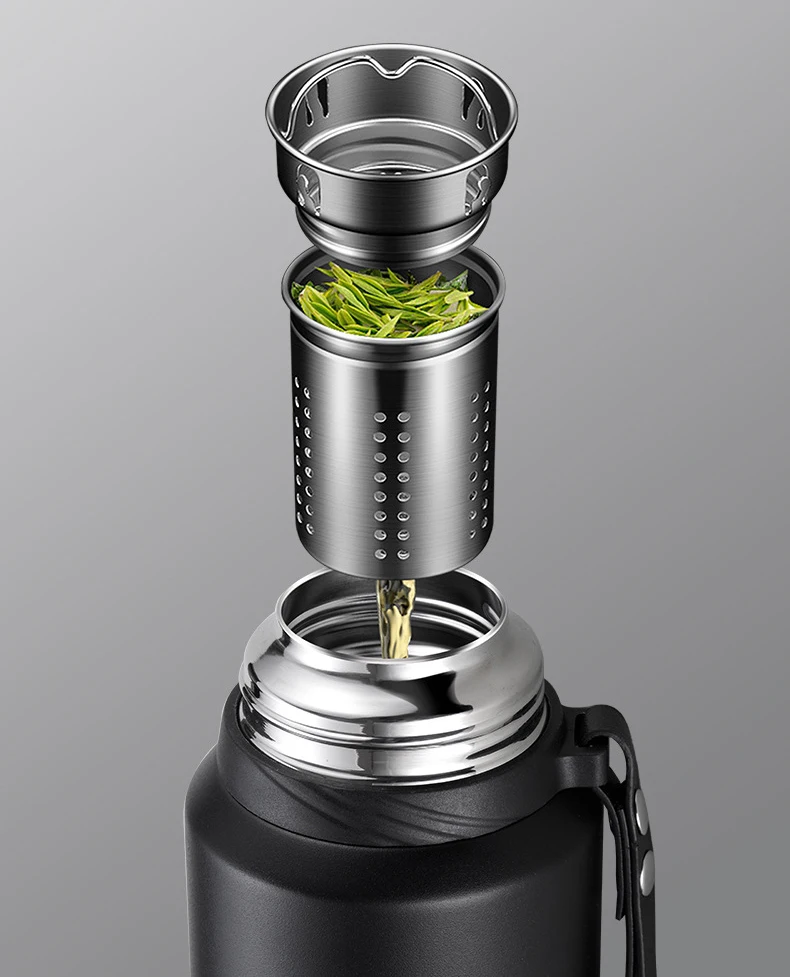 Beauchy 316 stainless steel large capacity water bottle cup outdoor sports travel office vacuum cup Solid color flasks