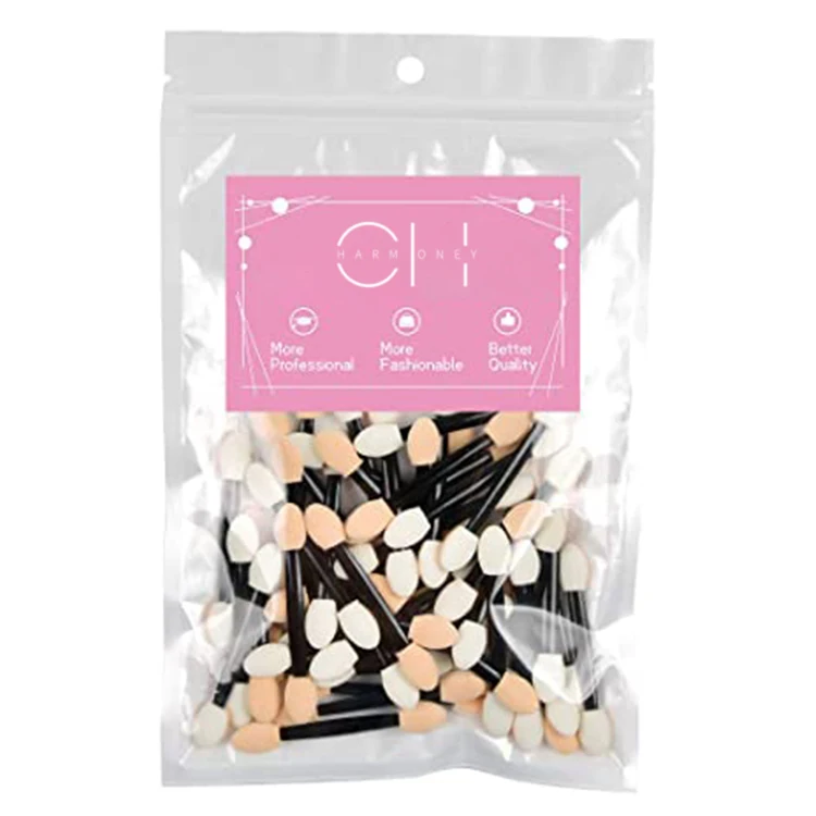 Private Label Double Sided Eye Shadow Sponge Applicator CustomSponge Eye Makeup Brush Tool