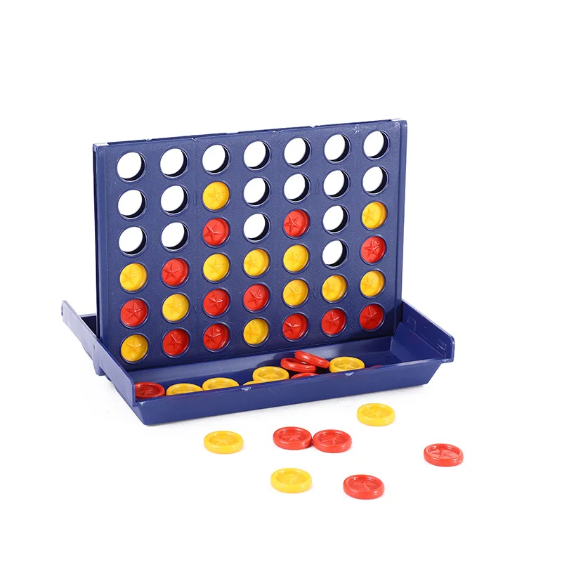Stereoscopic Four-Row Chess Tabletop Board Game Lucky Bingo Plastic Educational Early Childhood Parent-Child Interaction Family
