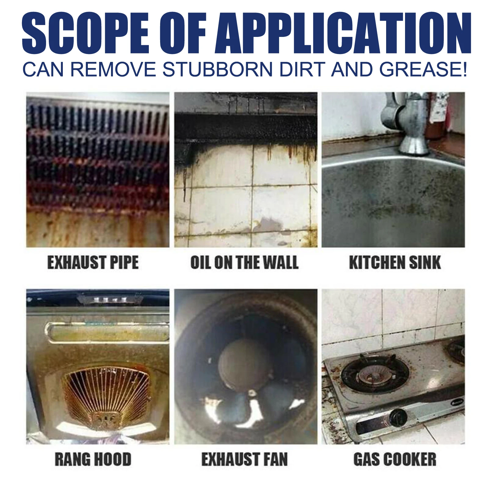 Kitchen Foam Cleaner Range Hood Heavy Oil Stain Cleaner surface cleaning tablets Daily Kitchen Cleaner