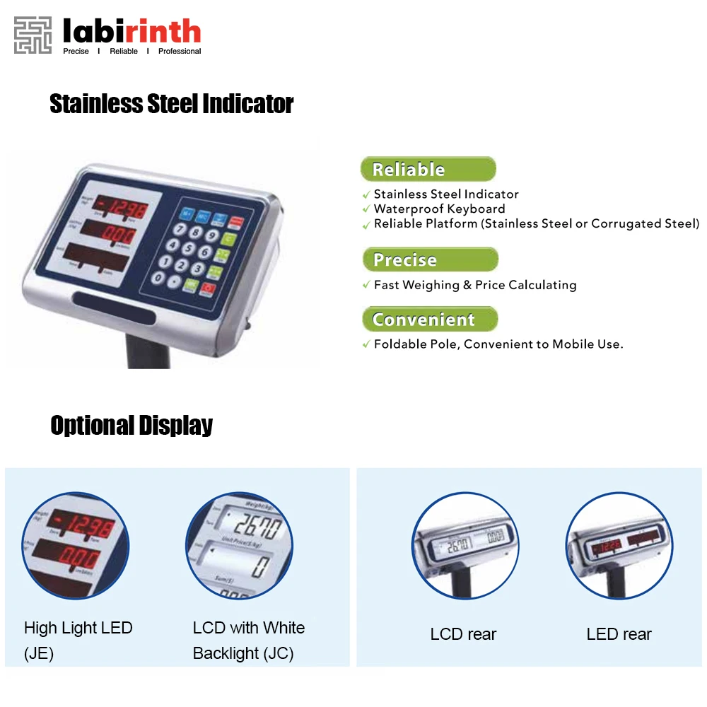 Foldable Platform Scale 150kg 300kg  Manufacturer Electronic LCD Display Industrial Weighing Machine Scale