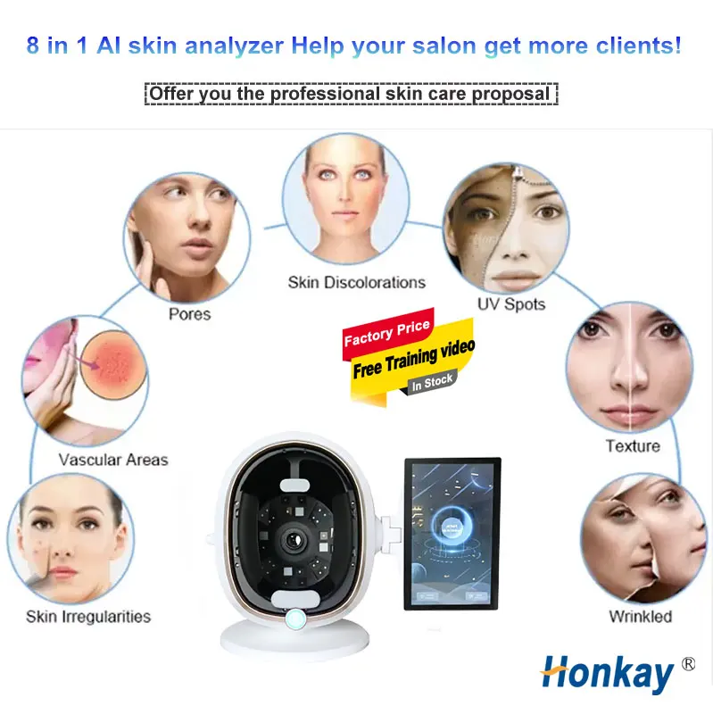 facial skin analyzer face skin analyzer  3d skin diagnostics analyzer facial tester scanner