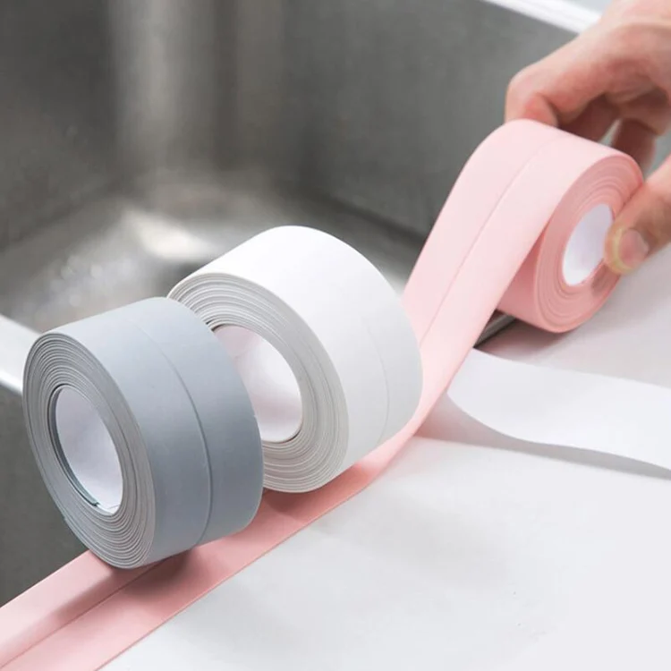 Self Adhesive Waterproof Mold Proof Flexible PVC Tape Caulk Strip Tape for Sink Bathtub Kitchen Toilet Tube Corner Protector