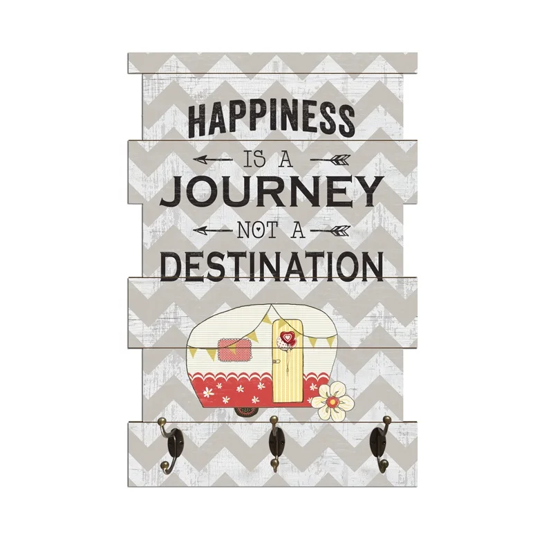 
Customized home and office decoration antique wooden wall plaque with hooks hook hanging wall coat rack 