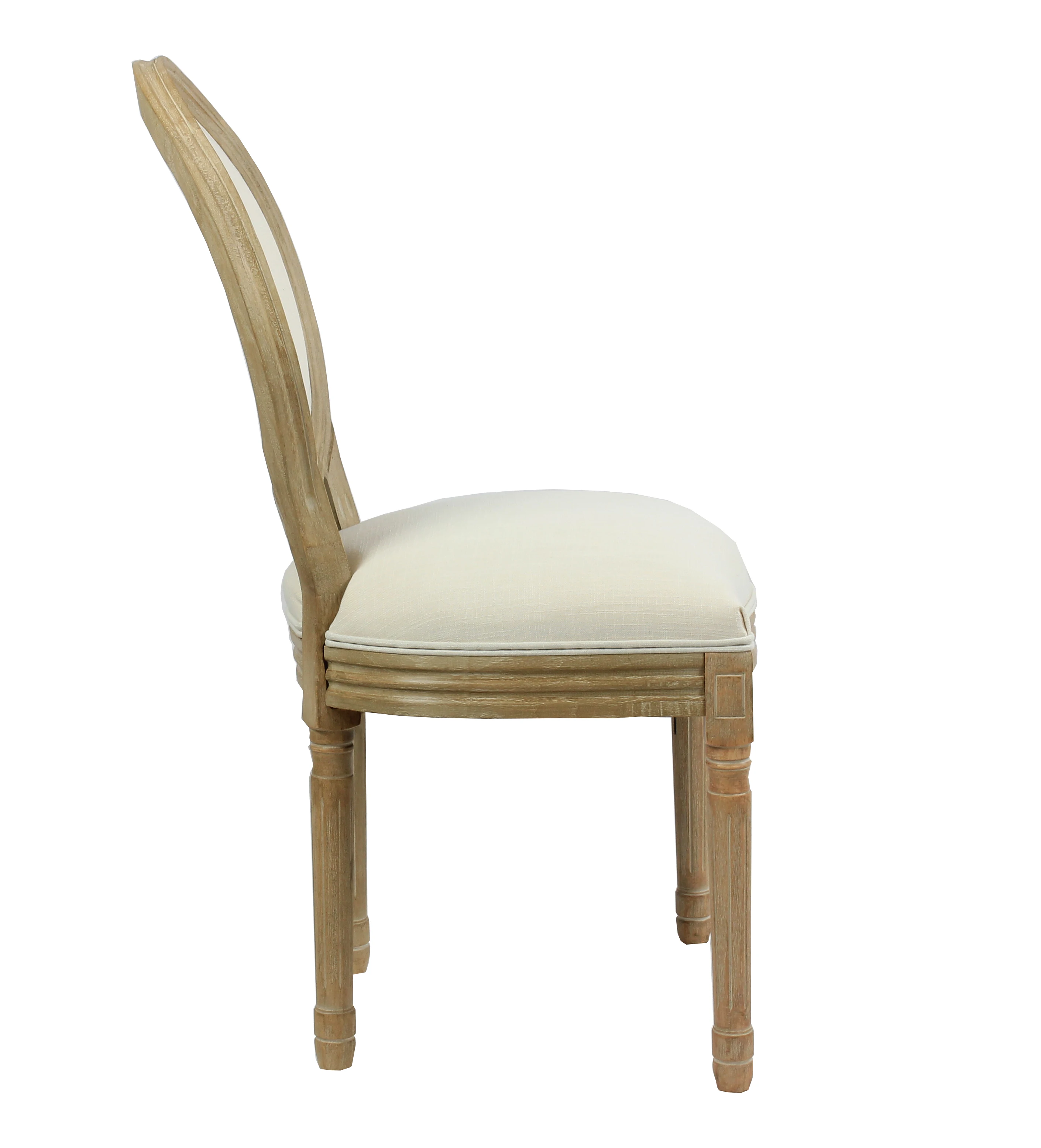 Винтажная мебель французского провинции Lisung, античный Банкетный стул с овальной спинкой для свадьбы