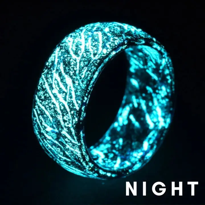 New style bar multi-color  Luminous Ring Glow In The Dark  resin glowing Rings