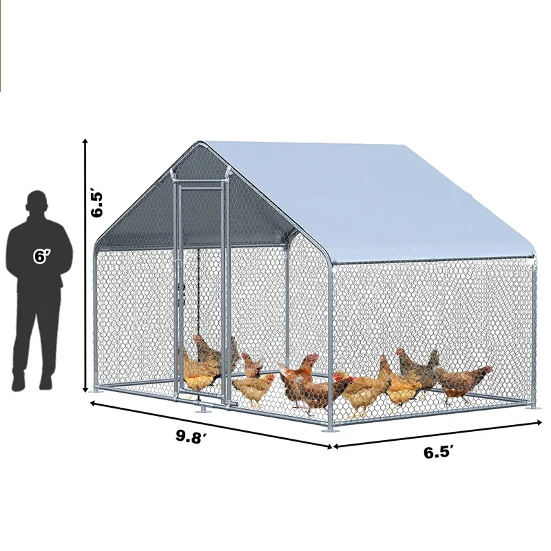 Factory Directly Supply Large Saudi Arabia Farming For Sale Outdoor Metal Poultry Broiler Cage Industrial Chicken Coop