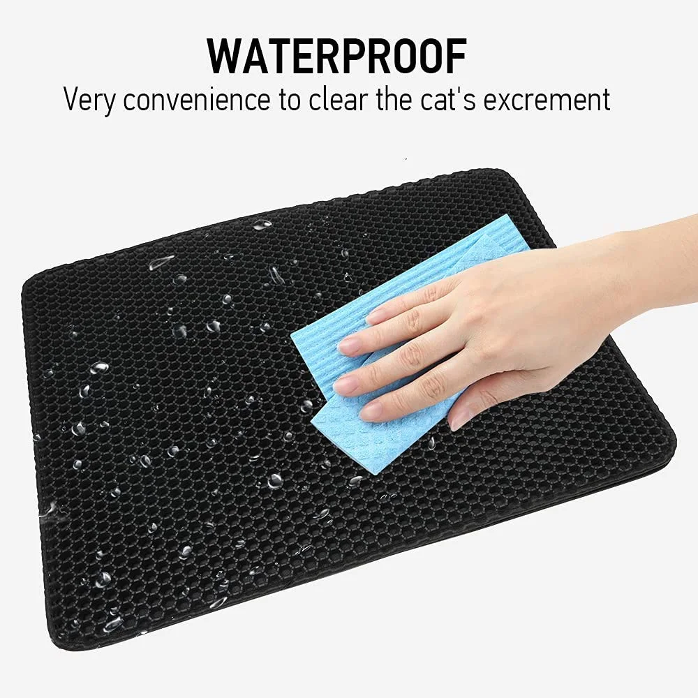 Cat Litter Mat Litter Trapper Size Honeycomb Double-Layer Design Waterproof Proof Material 2-Layer Sifting Easy