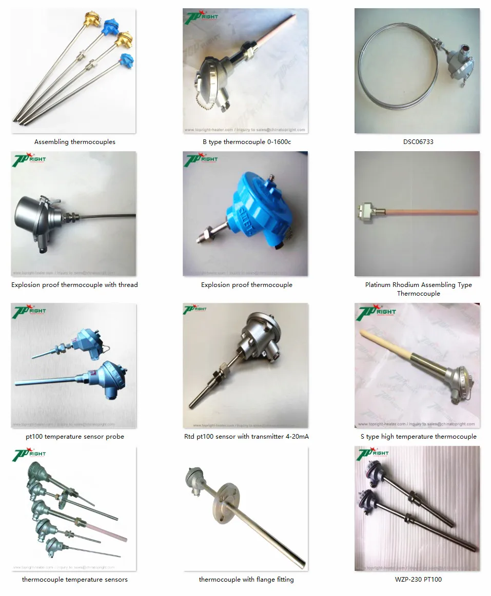 5x80mm  high temperature   pt100  sensor