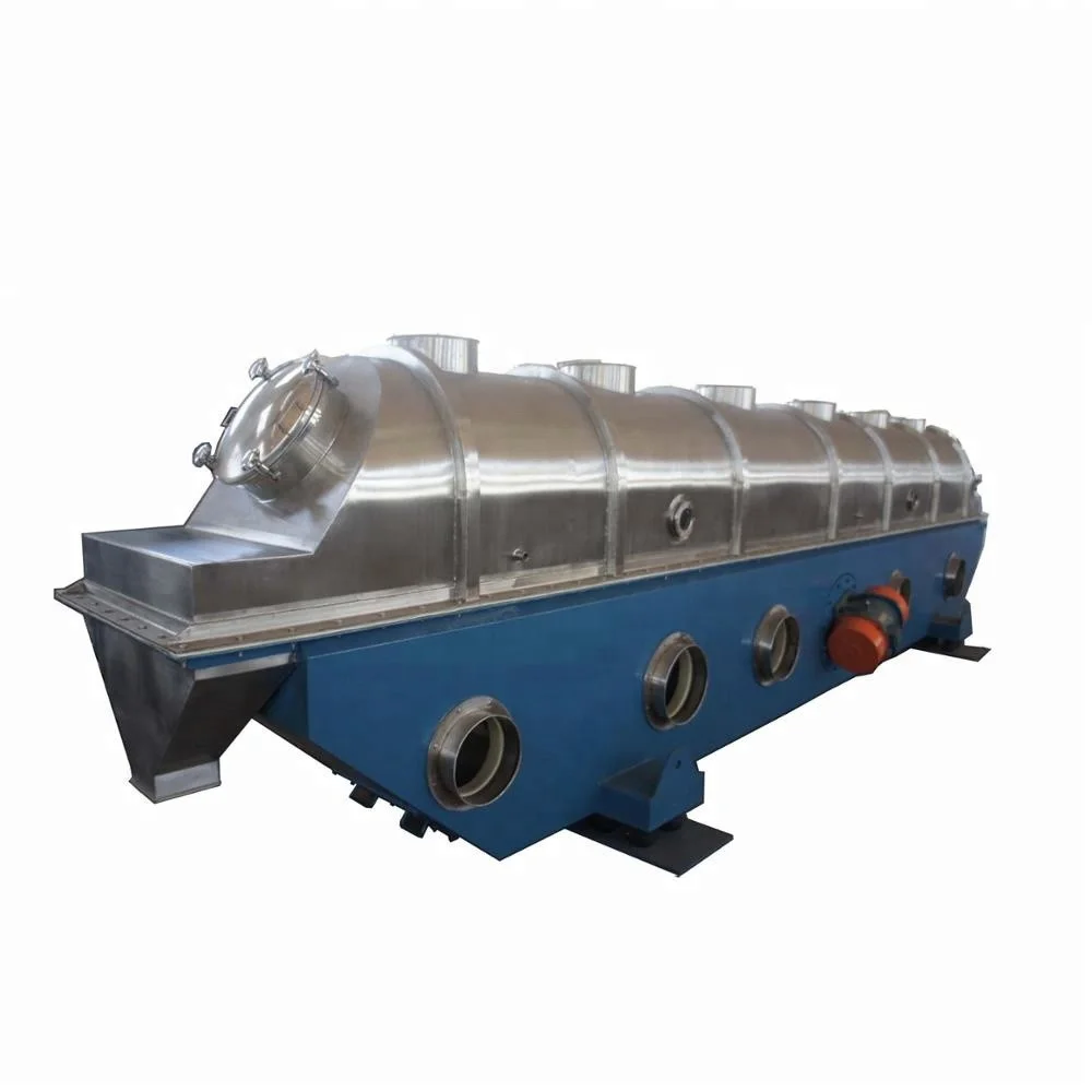 Granules Professional Continuous Rectilinear Vibrating Fluid Bed Dryer for industrial salt/edible salt