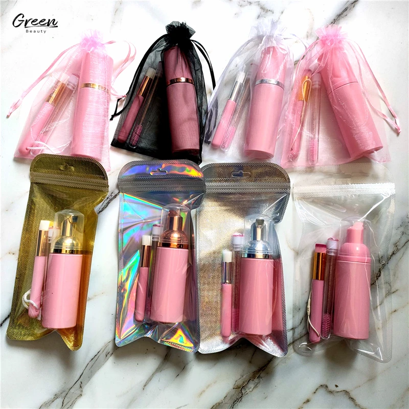 OEM Custom Logo Private Label Eyelash Cleanser Pump Design For All Skin Types Wholesale Price Eyelash Extension Foam Cleanser