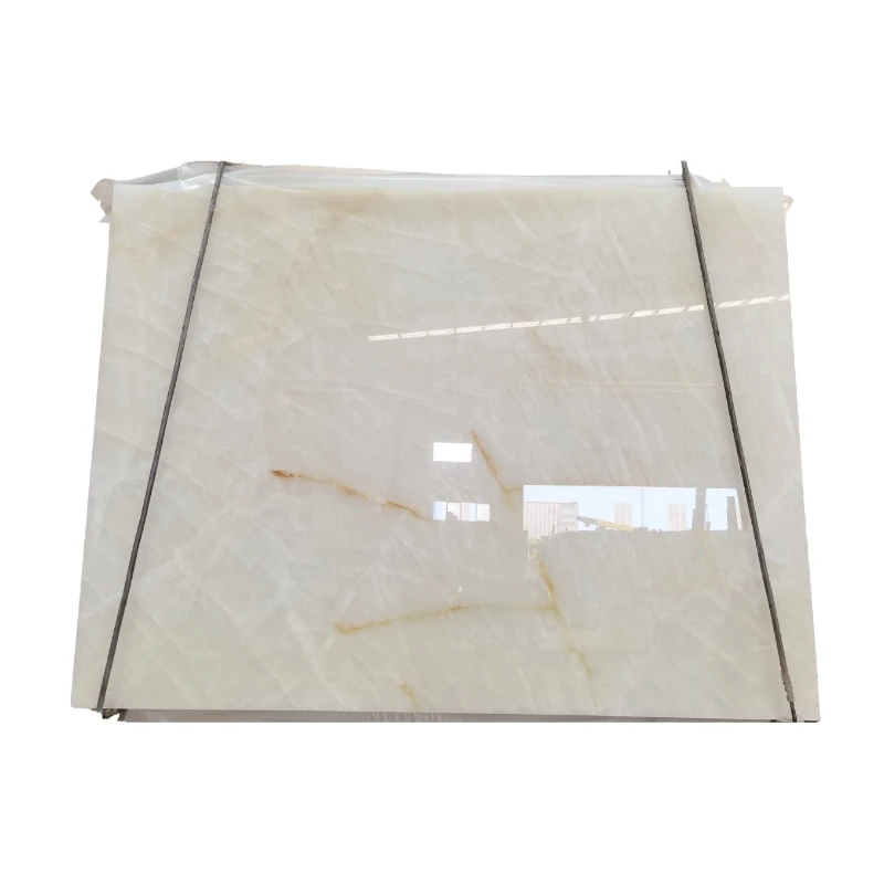 Free Sample White Onyx Slate and Marble Floor Tiles Wholesale White Onyx with Gold Vein