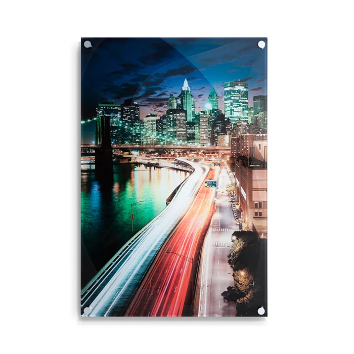 
Floating Acrylic Landscape Frame UV Printing Wall Mounting Acrylic Photo Frame With Standoffs 