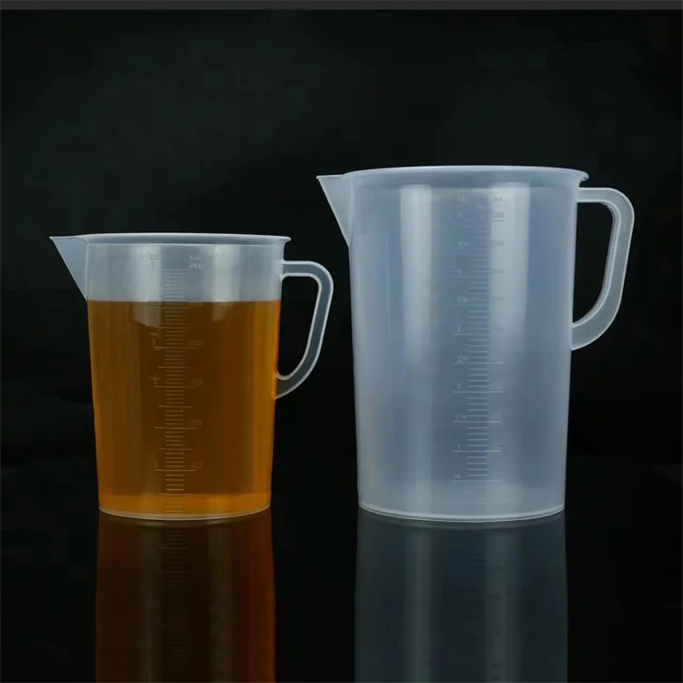 Высококачественный 250 мл 500 мл 1000 мл пластиковый мерный кувшин с ручкой