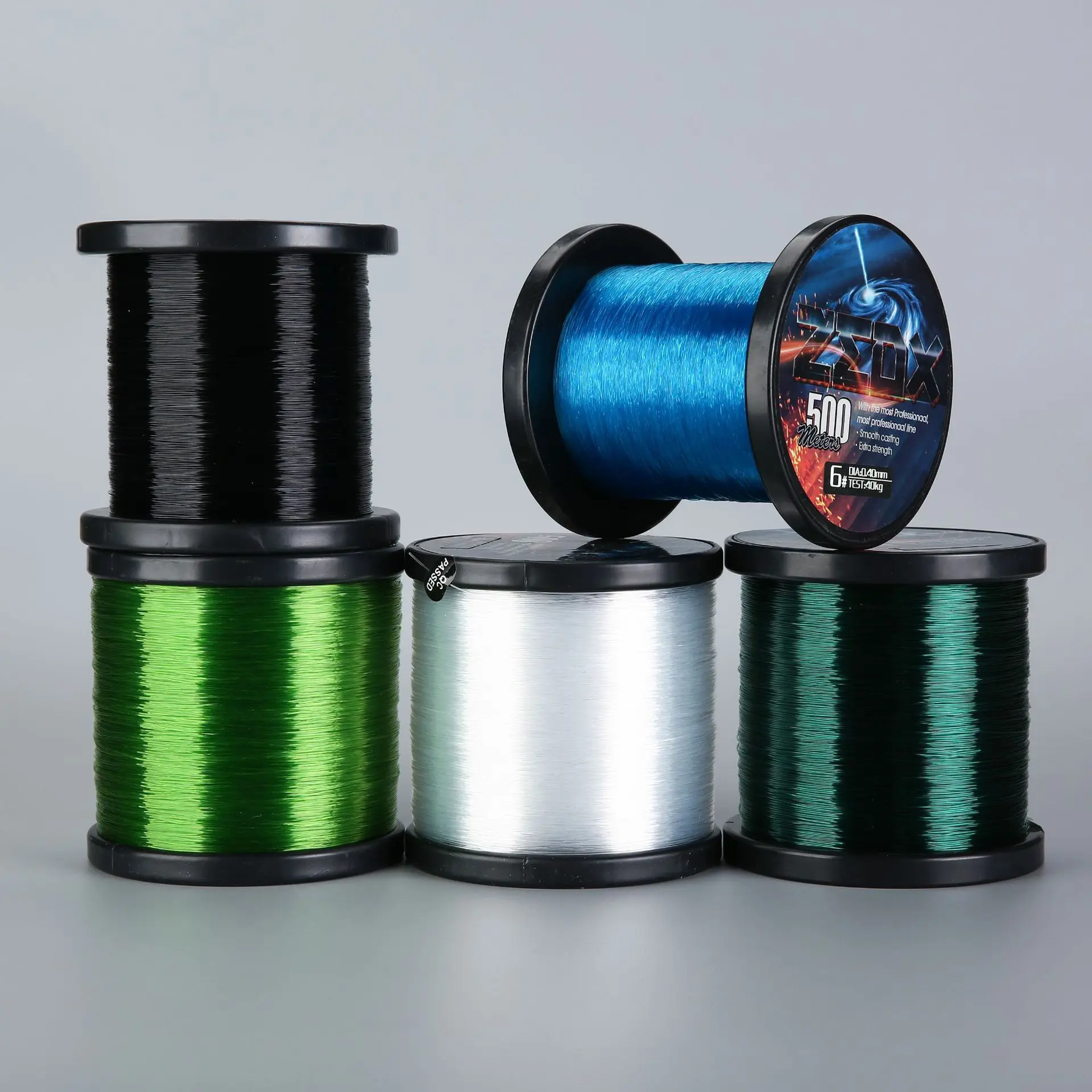 Jetshark 500m Large size Jumbo line Atrovirens Transparent color Nylon Fishing Line